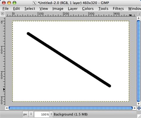 how to draw a line gimp.